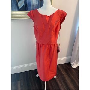 NEW Alfred Sung Dress FIRE  COCKTAIL LENGTH PEAU DE SOIE FIRECRACKER 187 size 18